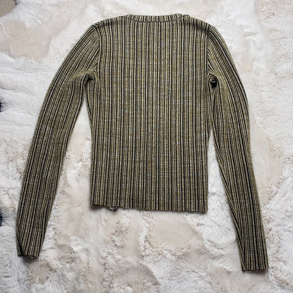 Rag & Bone Raimi Ribbed Long Sleeve Top size XS Seed color - Picture 4 of 5